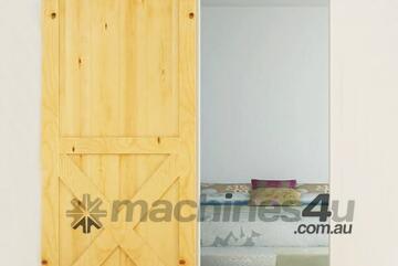 Country Style Black Carbon Steel 2m Barn Door Hardware Kit (BHR001)