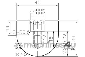 R20mm RADIUS BAR PRESS BRAKE TOOLING | TO SUIT LARGE RADIUS BAR HOLDER