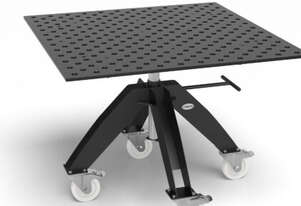 Rotating table height adjustable portable incl. Perforated plate 1200x1200x15