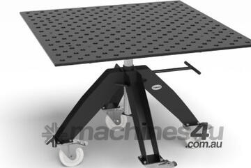 Rotating table height adjustable portable incl. Perforated plate 1200x1200x15