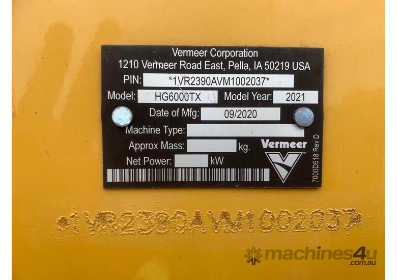 caption VERMEER HG6000TX