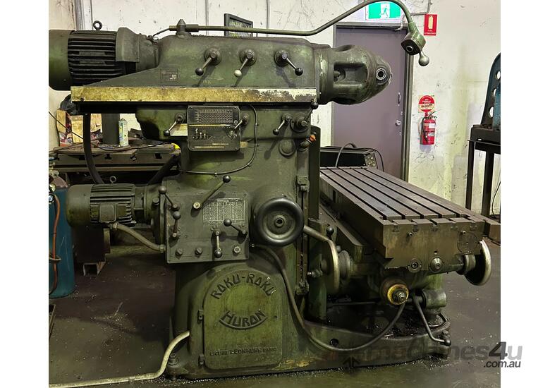 caption Huron Roku Roku Manual Universal Head Milling Machine