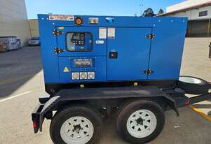 NEW GENQUIP 17.6kVA SINGLE PHASE DIESEL GENERATOR TRAILER MOUNTED