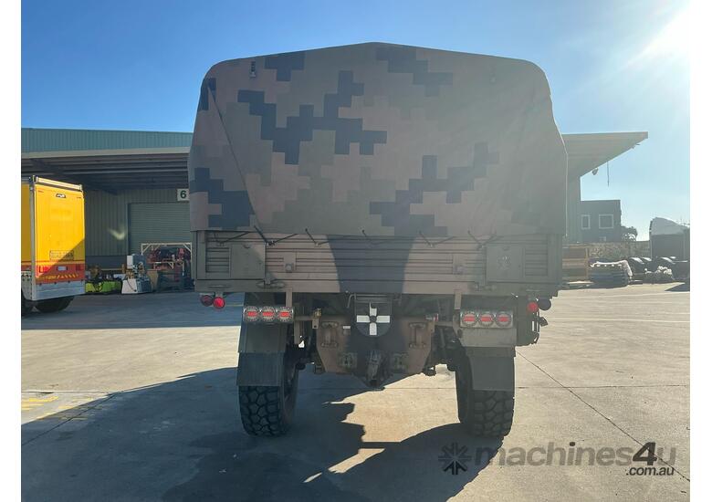 caption 1985 Mercedes Benz Unimog UL1700L Dropside 4x4 Cargo Truck
