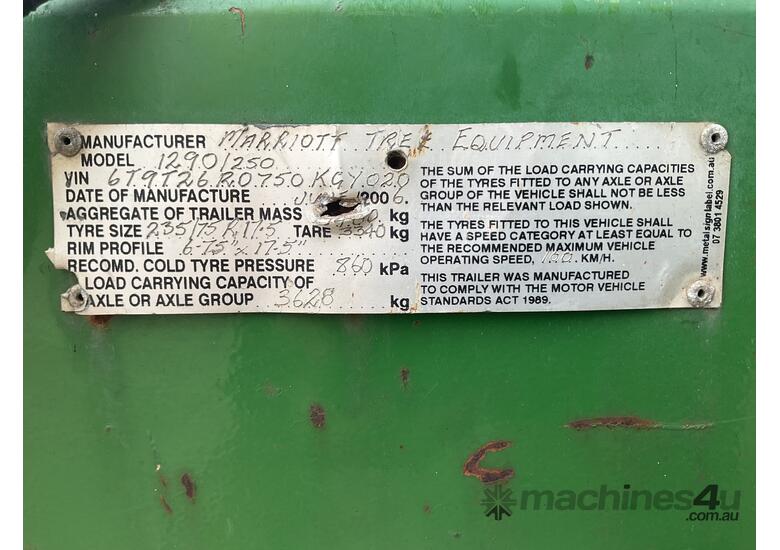 caption 2006 Mariott Tree Equipment 1290H Single Axle Wood Chipper