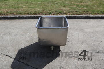 Stainless Steel Dump Bin Tank Tub Trolley - 180L
