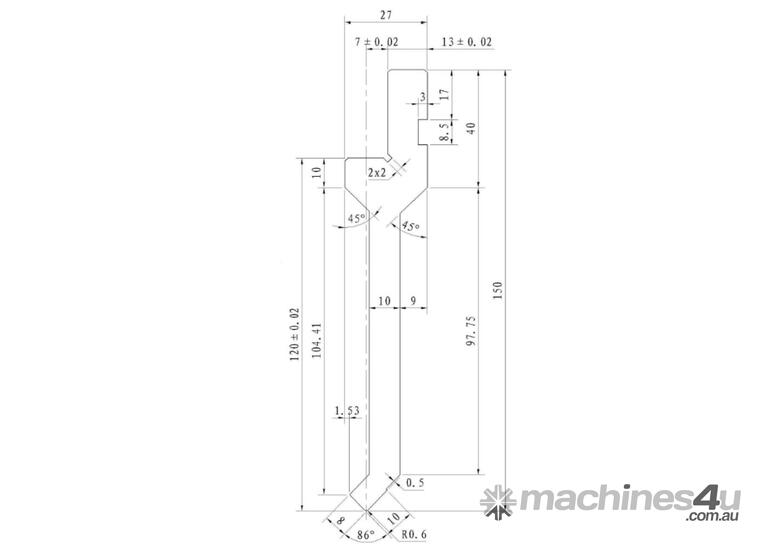 Click to view full size photos PRESS BRAKE TOOLING OFFSET PUNCH SEGMENTED