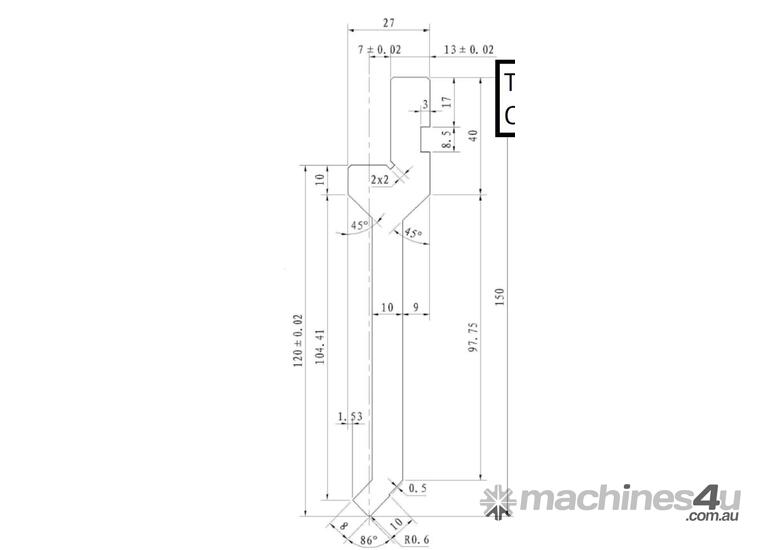 Click to view full size photos PRESS BRAKE TOOLING OFFSET PUNCH SEGMENTED