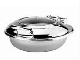 Safco Deluxe 6 Litre Round Induction Chafer - Glass Lid - picture0' - Click to enlarge