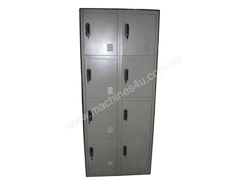 Eight Bank Metal Steel Storage Locker 