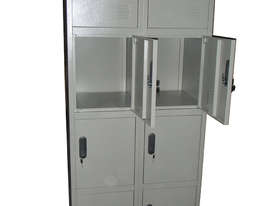 Eight Bank Metal Steel Storage Locker  - picture0' - Click to enlarge