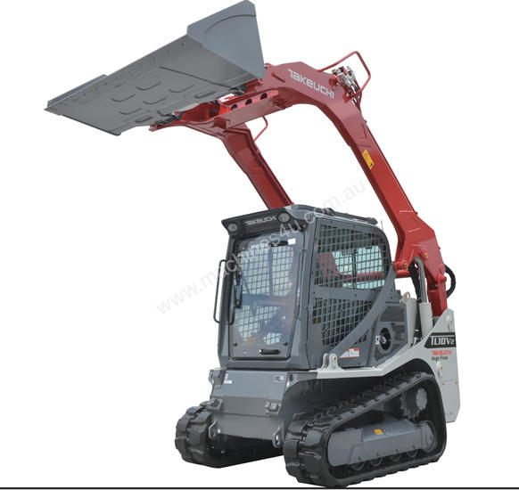 caption NEW TAKEUCHI TL10V2 4.6T 74HP VERTICAL LIFT TRACK LOADER