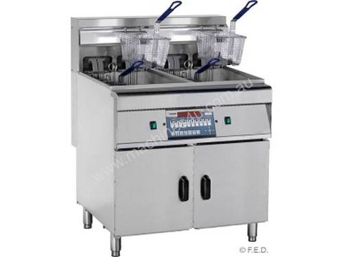 F.E.D Electric Fryer with Cold Zone - Computerized Double Vat DZL-28-2