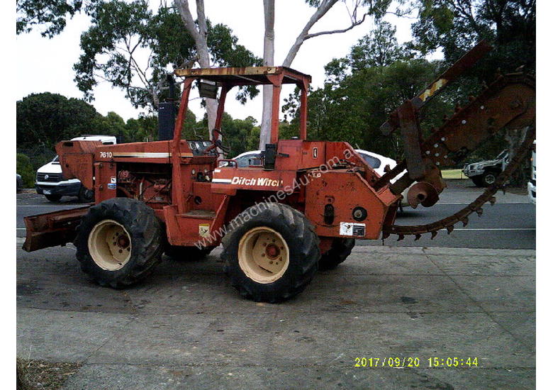 caption 7610 trencher 84hp ,rock chain attachment ,