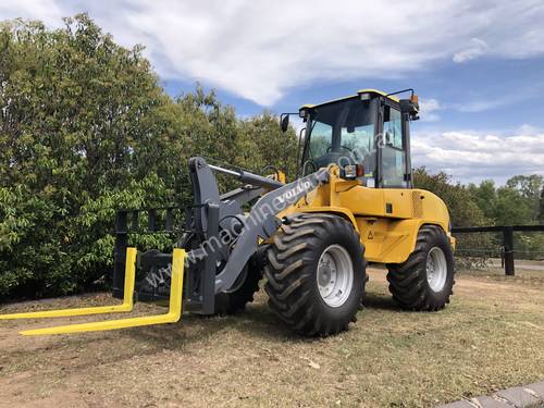 Sold -  6T Volvo Wheel Loader Quick Hitch Forks & GP Bucket Only 686hrs same Size as Cat 906H