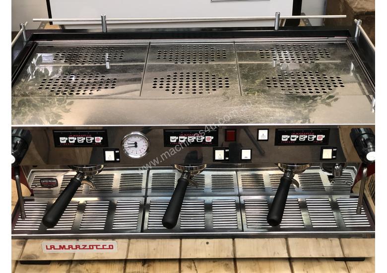 Click to view full size photos LA MARZOCCO FB70 3 GROUP ESPRESSO COFFEE MACHINE RED LINEA CLASSIC CAFE