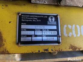 2008 Wacker Neuson VPH70 Vibrating Plate Compactor, Plant #P80058, Working Condition Unknown,Serial  - picture0' - Click to enlarge