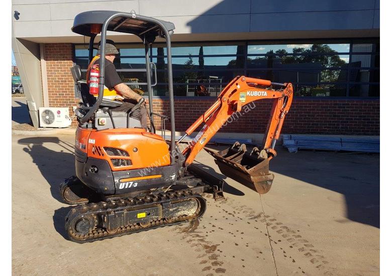 caption 2017 KUBOTA U17-3 EXCAVATOR WITH QUICK HITCH, BUCKETS AND LOW 790 HOURS