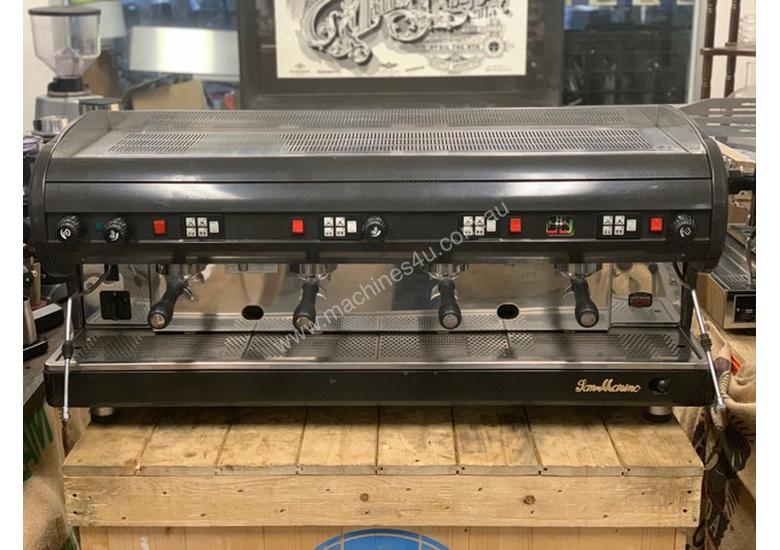 caption SAN MARINO LISA 4 GROUP BLACK ESPRESSO COFFEE MACHINE