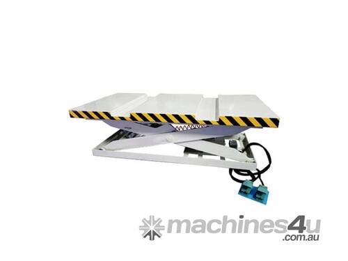 caption ToughCut Hydraulic In-Feed Lifting Table