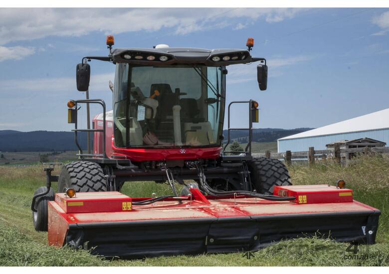 caption Massey Ferguson WR 9900: 197 - 265 HP Windrower - High Quality Hay Within Your Reach!