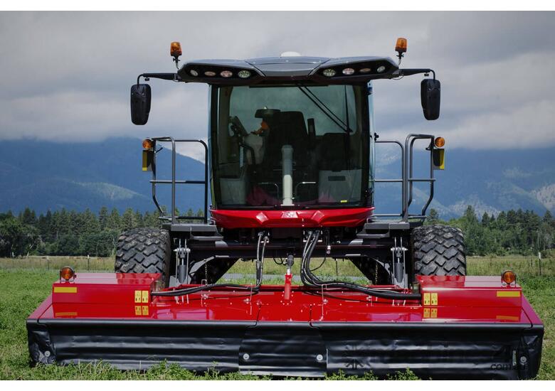 caption Massey Ferguson WR 9900: 197 - 265 HP Windrower - High Quality Hay Within Your Reach!