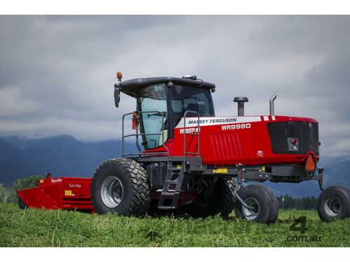 caption Massey Ferguson WR 9900: 197 - 265 HP Windrower - High Quality Hay Within Your Reach!