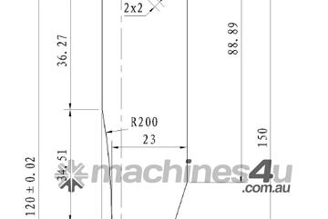 35 DEG / R1MM PRESS BRAKE TOOLING TOP PUNCH | EURO TYPE
