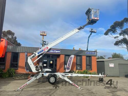 caption ACCESSWORX - DINOLIFT DINO 180T TRAILER BOOM LIFT * 370 HOURS *