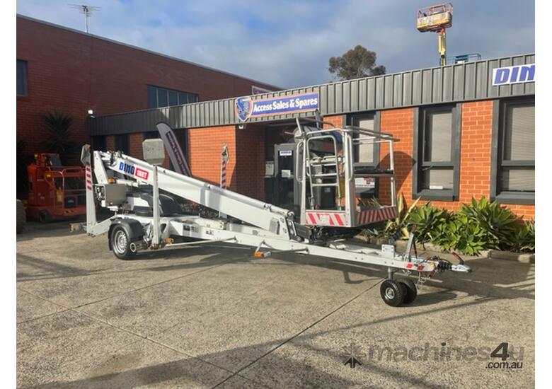 caption ACCESSWORX - DINOLIFT DINO 180T TRAILER BOOM LIFT * 370 HOURS *