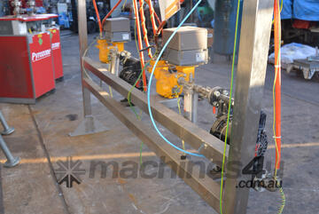 Dual Drum unloading decanting metering transfer pump station solvent fuel chemicals etc