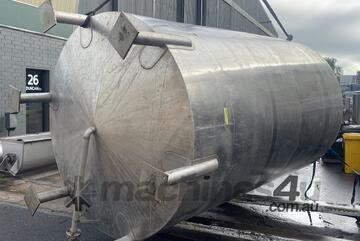 STAINLESS STEEL Process Vessel 15200L chemical tank conical bottom with legs. GOOD CLEAN CONDITION