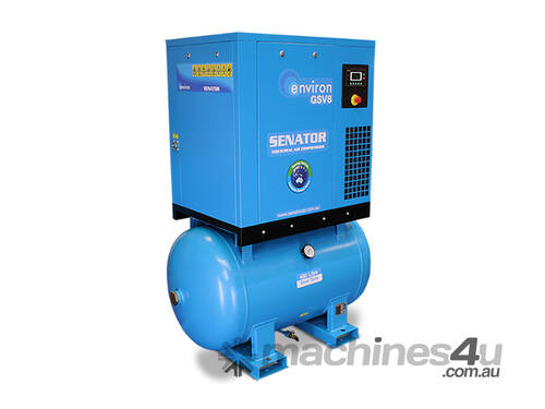 caption CVA Compressors - New Senator Rotary Screw Air Compressor - GSV8 - 7.5kw - 16-39cfm