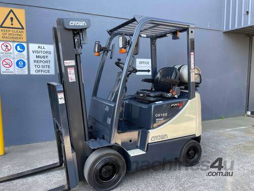 Crown CG18S 1.8 Ton LPG Container Mast Counterbalance Forklift - Refurbished