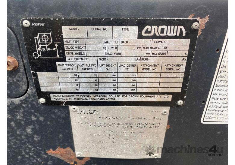 caption Crown Container Mast Low Hours