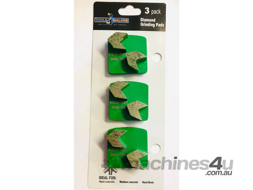 caption Redi-Lock Concrete Grinding Shoe 30# Arrow Head Fit Husquarna - 3 pack
