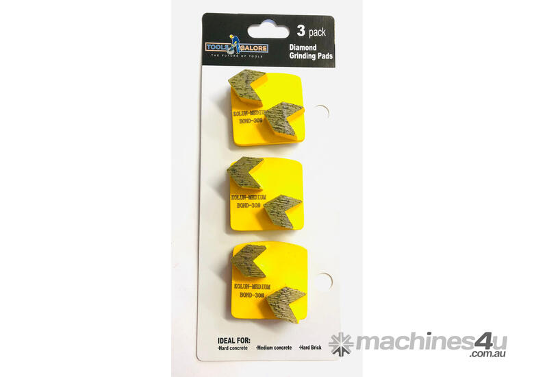 caption Redi-Lock Concrete Grinding Shoe 30# Arrow Head Fit Husquarna - 3 pack