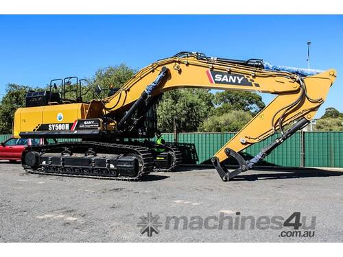 caption 2023 SANY SY500H Excavator | 1500mm Pin Included | Demo Unit | SY048GCC50958