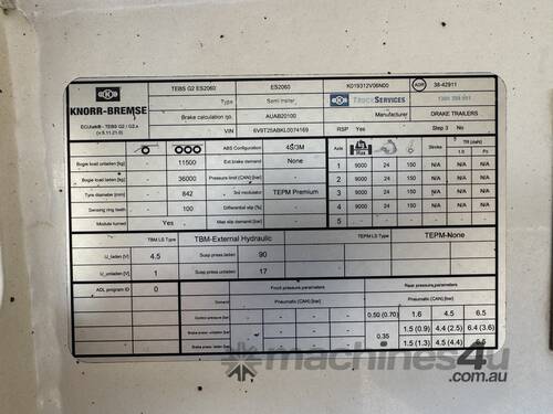 caption 2020 Drake 4 Row Of 4 Hydraulic Widening Low Loader & 2021 2 Row Of 4 Dolly