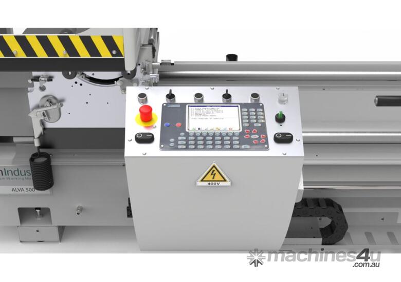 caption FOM Industrie BLITZ ALVA 500 Double Head Mitre Saw for Aluminium and PVC