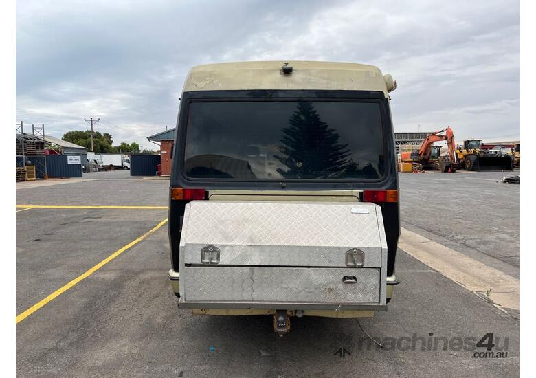 caption Toyota Coaster Camper Bus