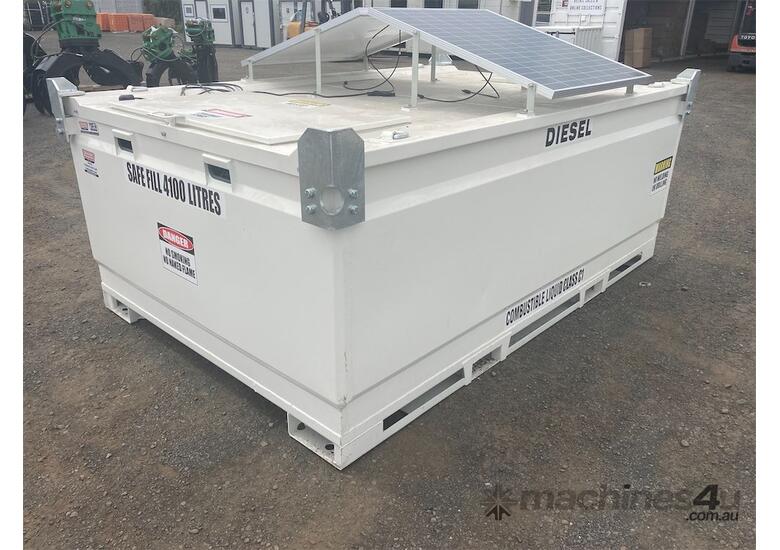 4,500L Bunded Fuel Storage Cube with Solar Powered Pump