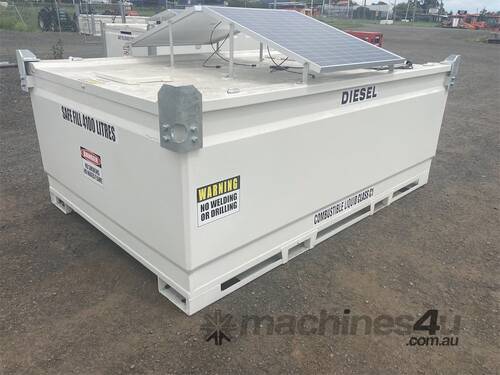 4,500L Bunded Fuel Storage Cube with Solar Powered Pump