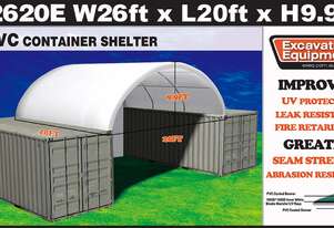 26ft x 20ft Container Shelter - With End Wall