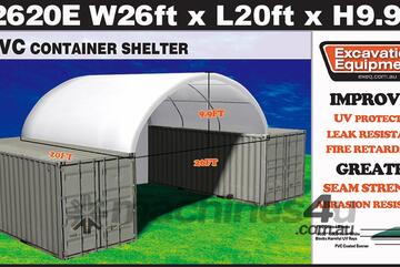 26ft x 20ft Container Shelter - With End Wall