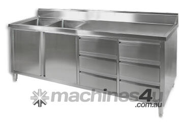 Dsc 2400L H Kitchen Tidy Cabinet With Double Left Sinks