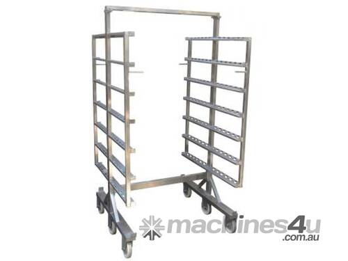 PACIFIC 8 Rack Stainless Steel Smokehouse Trolleys