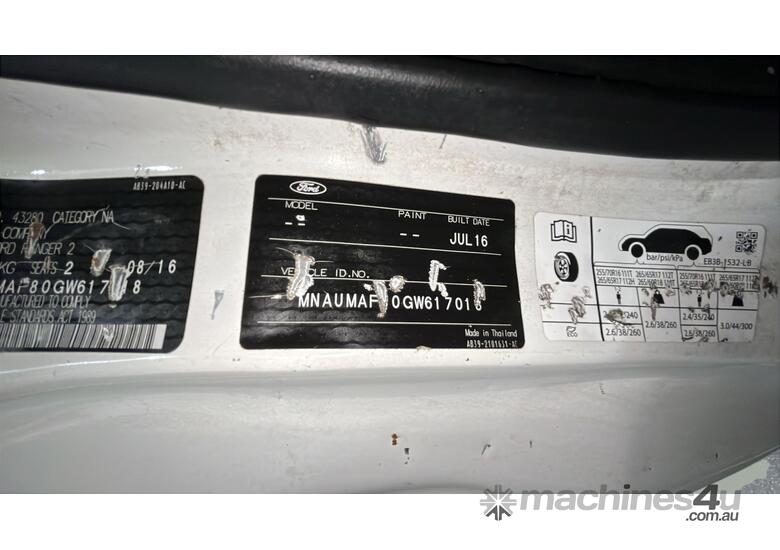 caption 2016 Ford Ranger XL Hi-Rider Diesel (Council Asset)