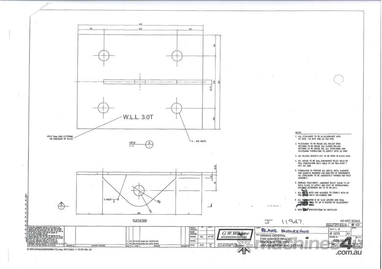 Underground Mining Fan Hangers