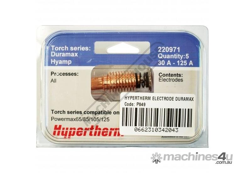 Hypertherm 30-125A Electrode 220971 Suits Powermax125® (Pack of 5)